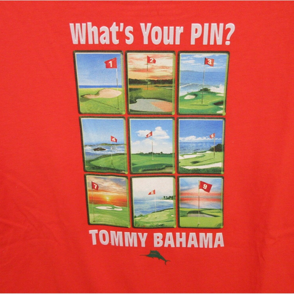 Tommy Bahama Mens T-Shirt Medium TR217876 Whats Your Pin Tee 100% Cotton New